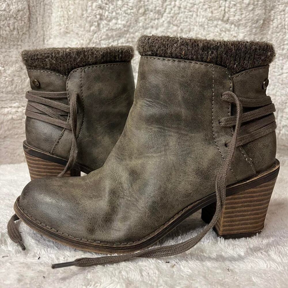 Roxy "Dakota" Boho Knit & Faux Fur Lined Ankle Boots